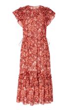 Ulla Johnson Arlene Ruffle Midi Dress Size: 12