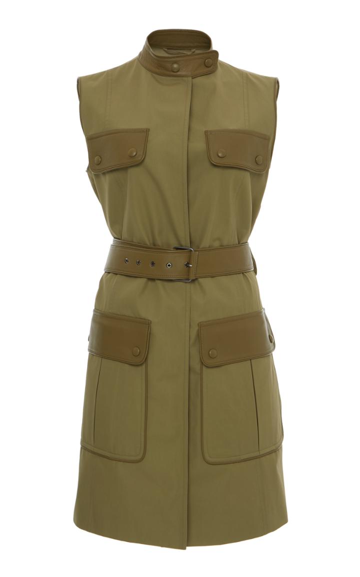 Salvatore Ferragamo Belted Cotton Garbadine Sport Vest