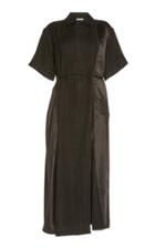 Christopher Esber Contrast Belted Satin Shirt Dress