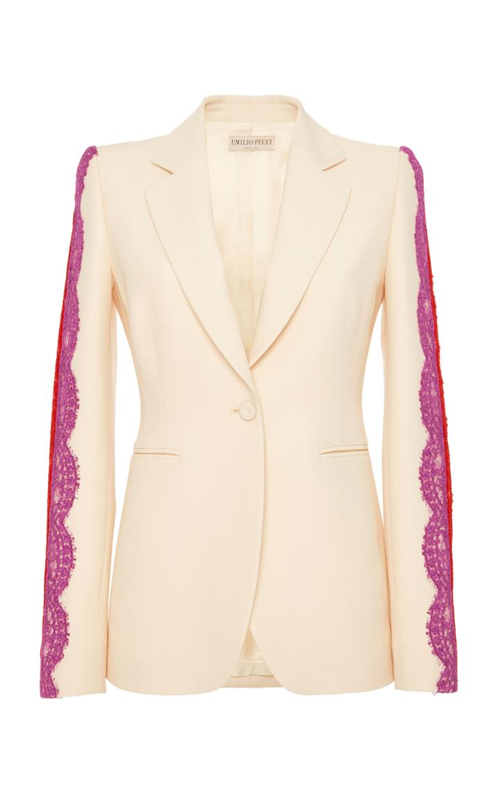 Emilio Pucci Lace Stripe Blazer