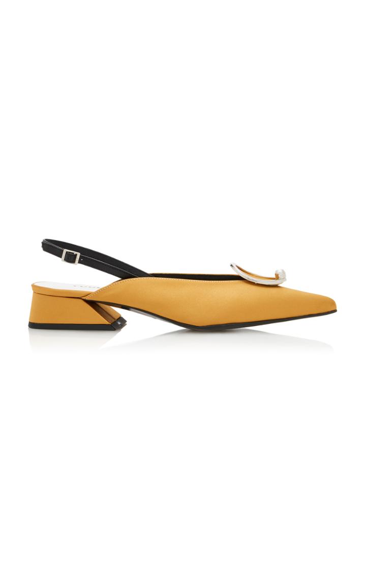 Yuul Yie Embellished Satin Slingbacks
