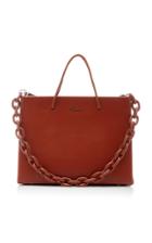 Medea Hanna Chain-detailed Leather Top-handle Bag