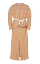 Brock Collection Pamela Peplum Tweed Coat Dress