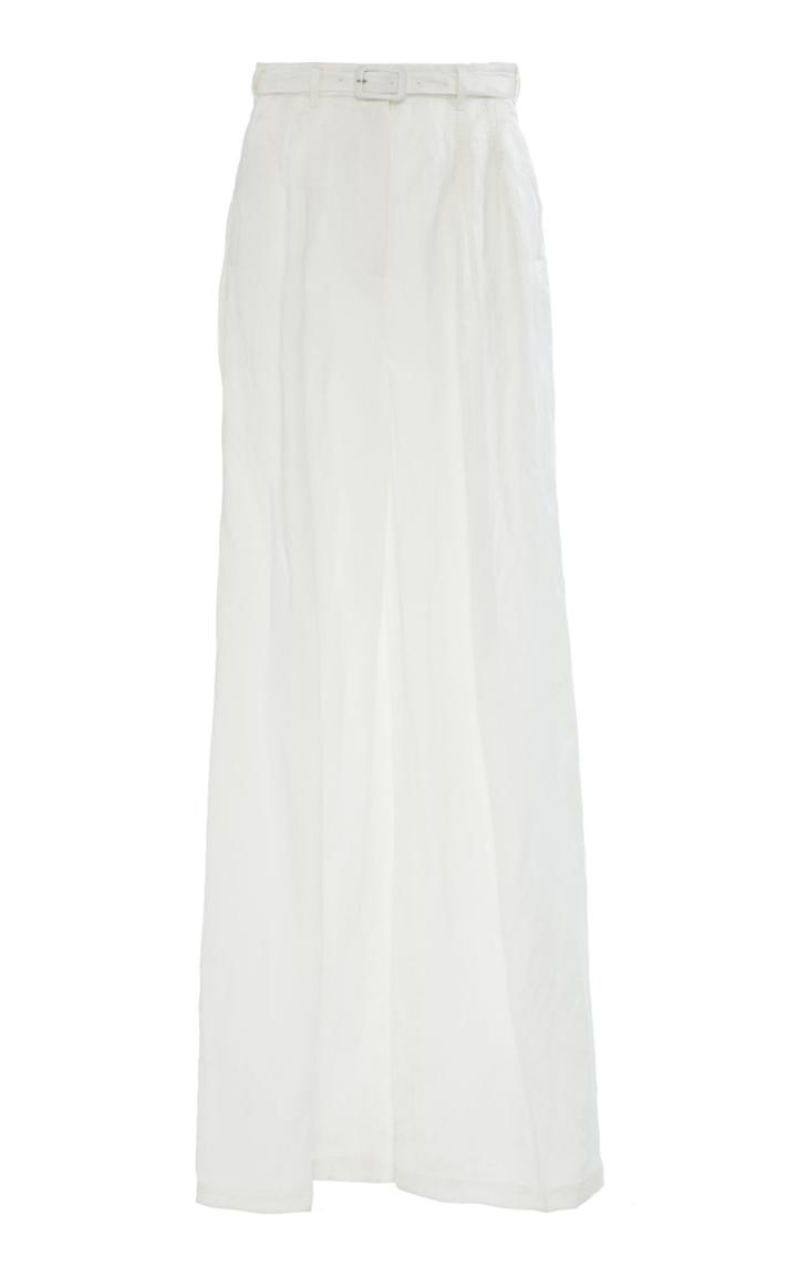 Gabriela Hearst Vargas Linen-blend Wide-leg Pant