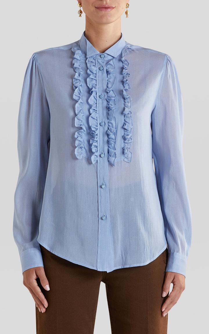 Moda Operandi Etro Ruffled Cotton-silk Shirt