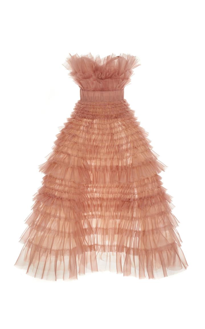 J. Mendel Ruffled Organza Silk Dress