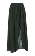Moda Operandi Sablyn Asher Pleated Linen Maxi Skirt