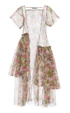 Moda Operandi Molly Goddard Johanna Asymmetric Floral-print Tulle Dress Size: 6