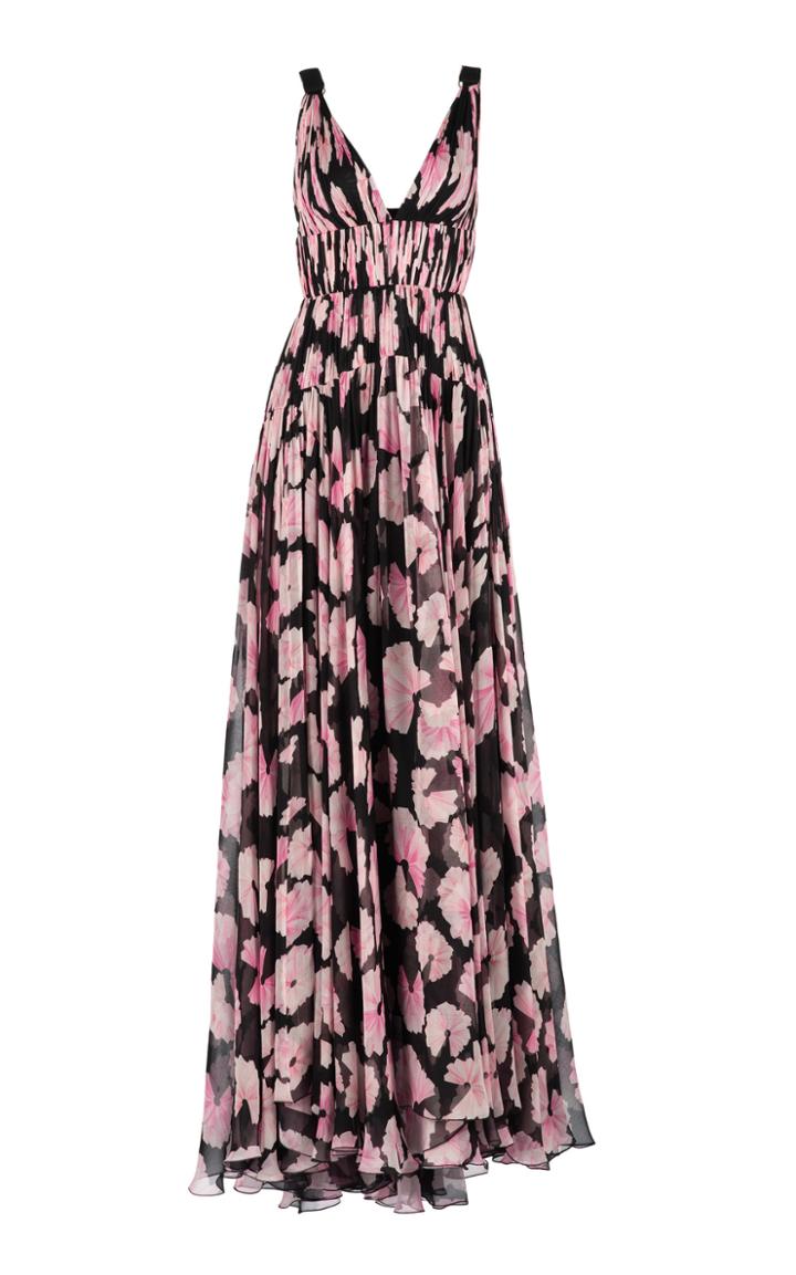 Moda Operandi Maria Lucia Hohan Dottie Floral-print Georgette Gown Size: 36