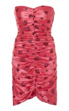Rodarte Glittered Heart-detailed Tulle Strapless Dress