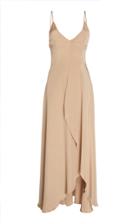 Pascal Millet Silk Crepe Spaghetti Strap Gown