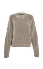Alberta Ferretti Open-knit Wool Sweater
