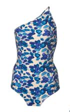 Adriana Degreas One-shoulder Floral Swimsuit