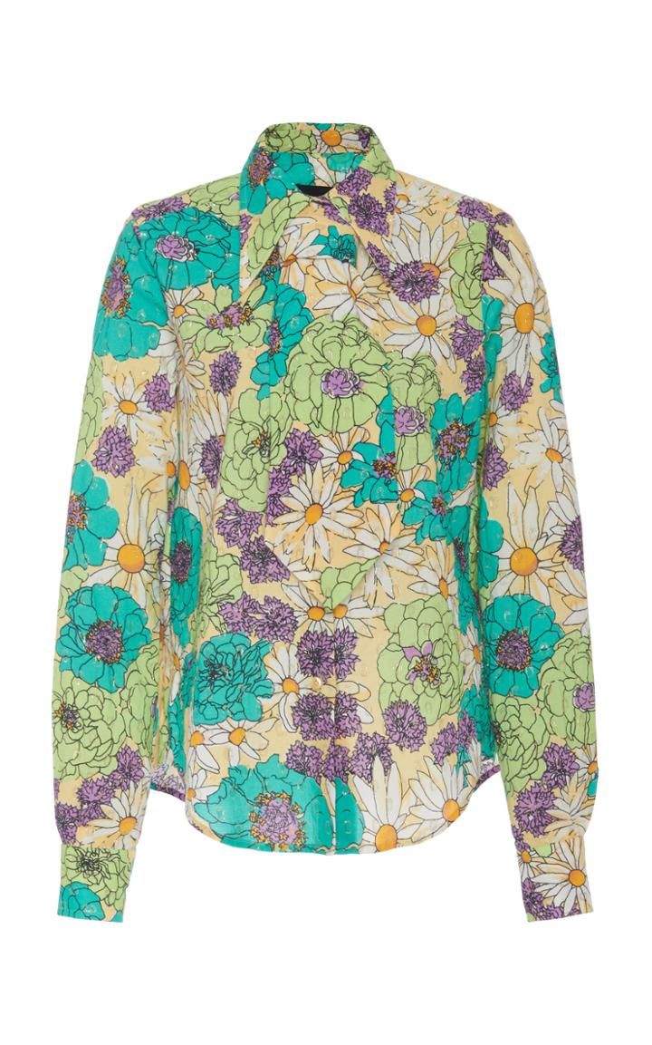 Moda Operandi Marc Jacobs Floral-print Cotton-blend Button-front Shirt Size: 0