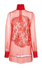 Givenchy Lace Embellished Silk Chiffon Top