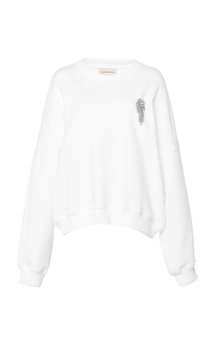 Alexandre Vauthier Embellished Cotton-jersey Sweatshirt