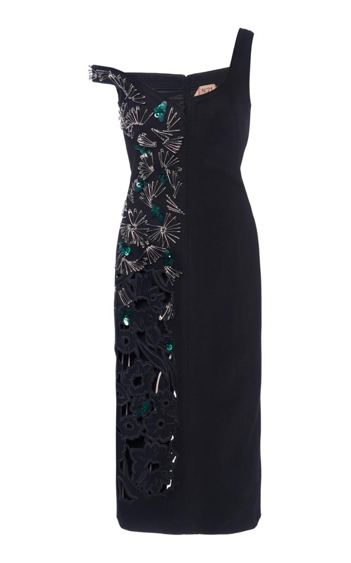 Moda Operandi N21 Pin Embellished Cutout Midi Dress