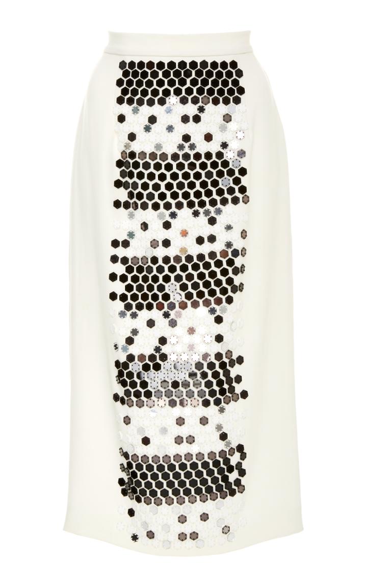 Bibhu Mohapatra Crystal Embroidered Pencil Skirt