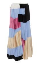 Marni Color Block Pleated Skirt