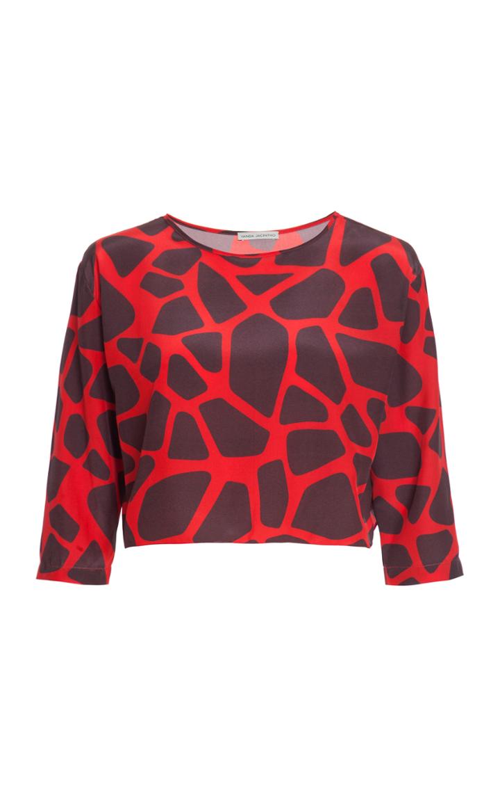 Vanda Jacintho Printed Cropped Top