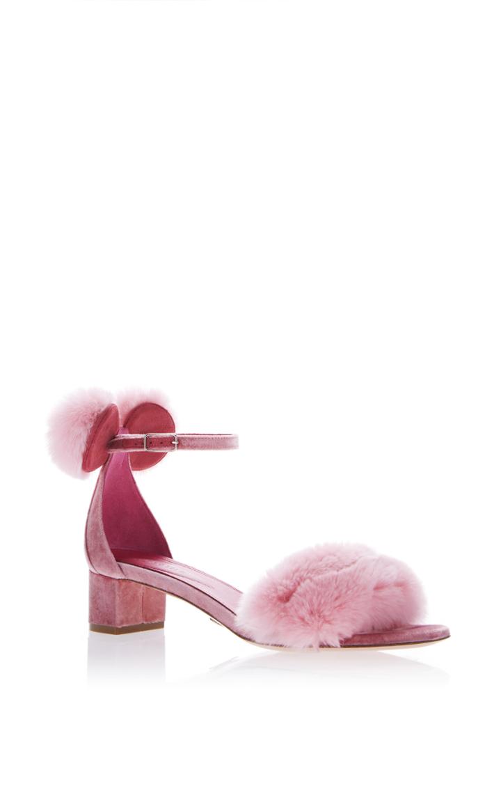 Oscar Tiye Minnie Fur Sandal