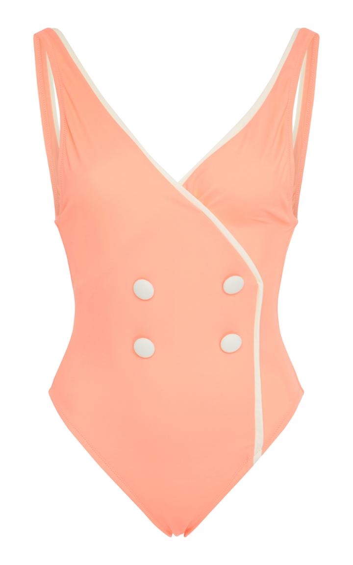 Solid & Striped The Juliette Button Front One Piece Swimsuit