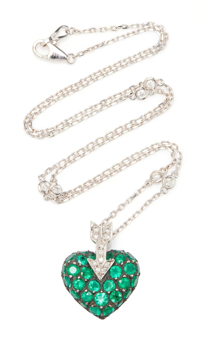 Gioia 18k Gold Platinum Silver And Multi-stone Necklace