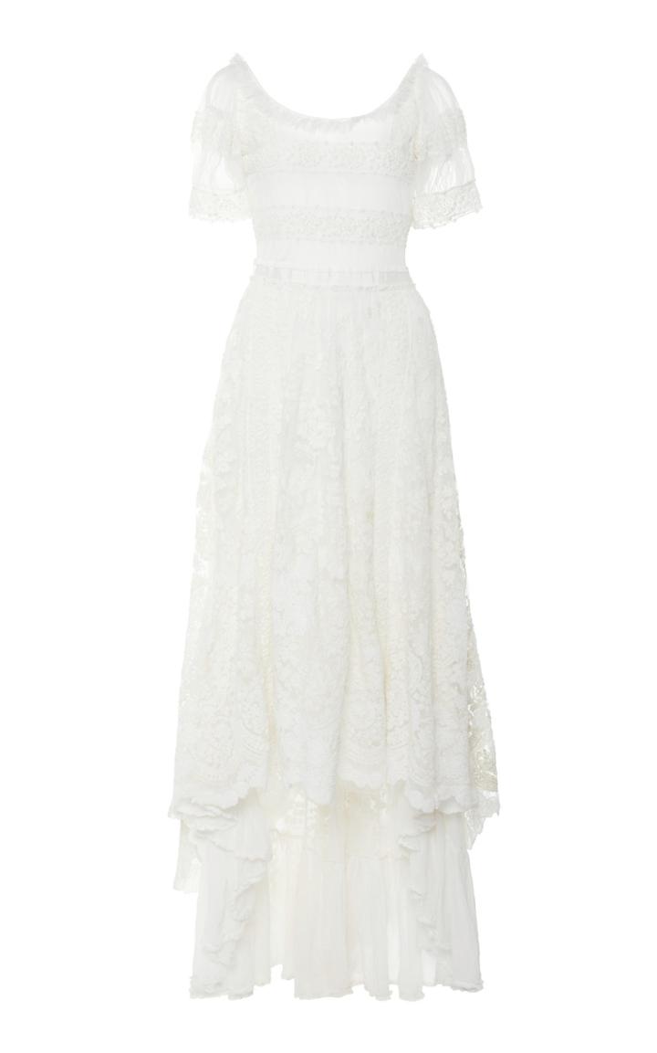 Moda Operandi Loveshackfancy Vivana Lace-applique Maxi Dress Size: 00