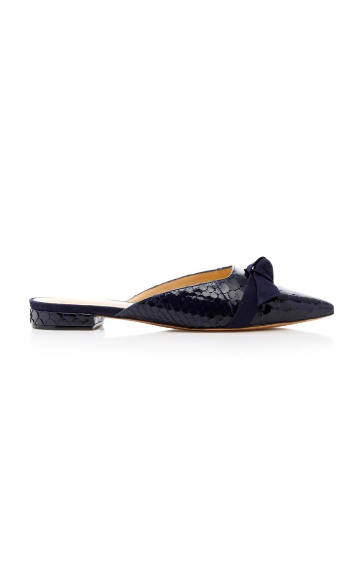 Alexandre Birman Daisy Python Flat Mules