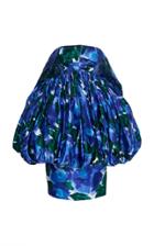 Richard Quinn Watercolor Puffball Duchess Satin Gown