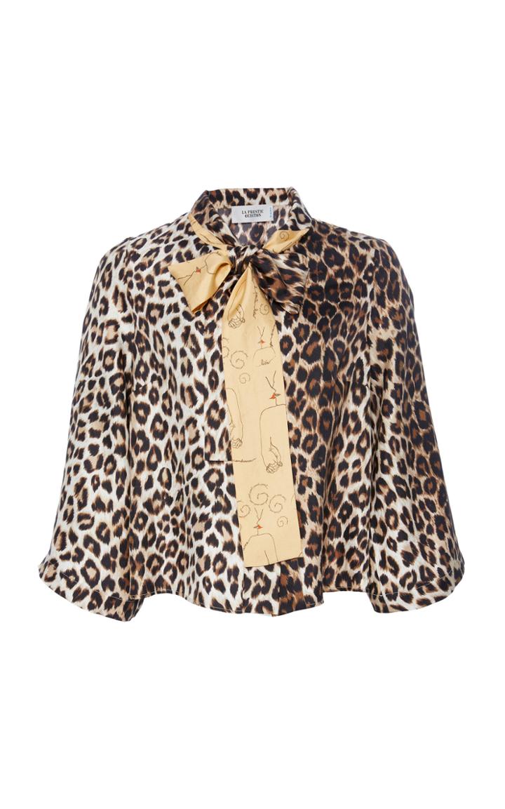 La Prestic Ouiston Naviglio Printed Silk Blouse