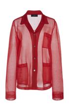 Moda Operandi Alanui Sheer Silk Long Sleeve Knit Shirt Size: M