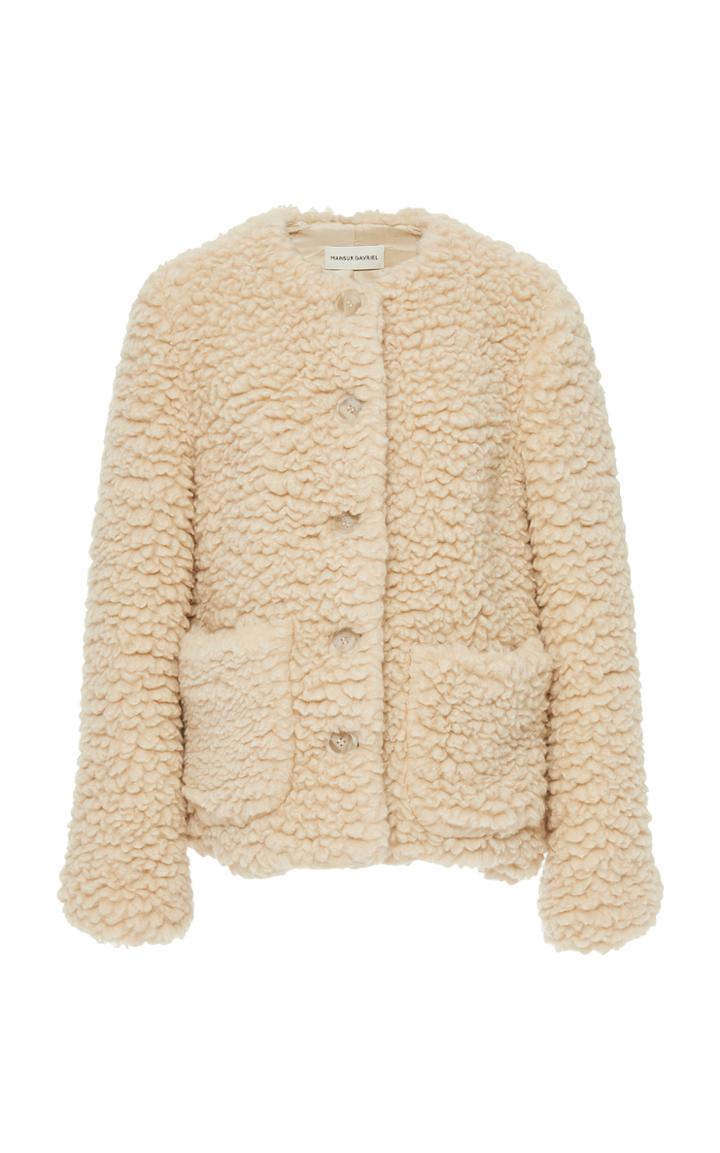 Mansur Gavriel Cashmere-blend Cropped Jacket Size: 36