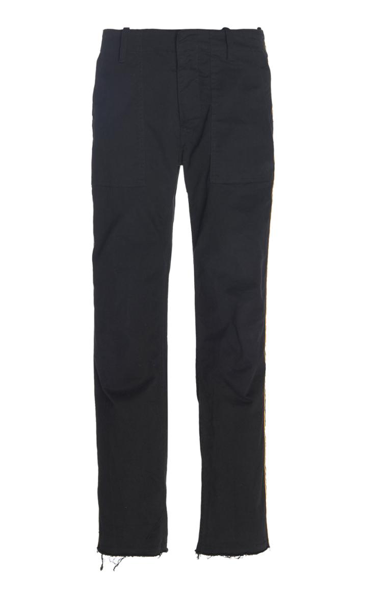 Nili Lotan Jenna Metallic-trim Cotton-blend Pants