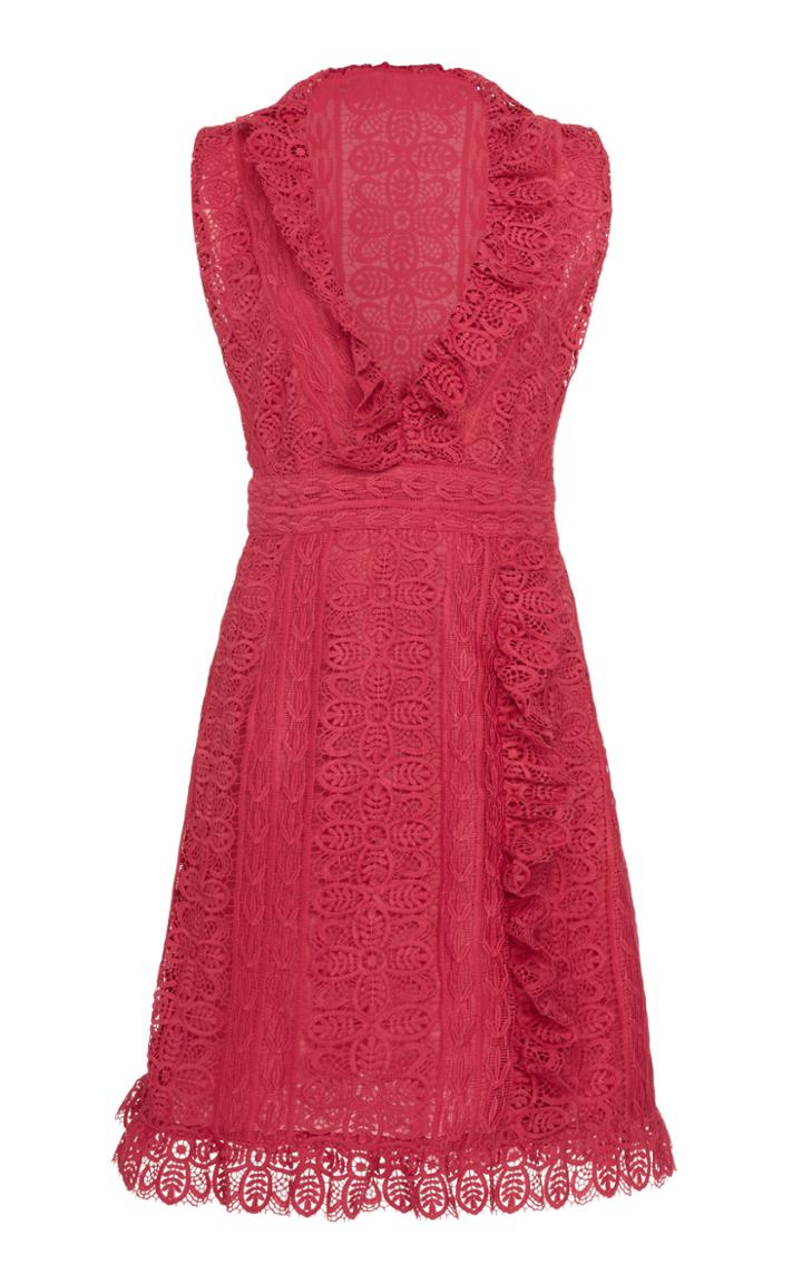 Anna Sui Floral Lace Mini Dress
