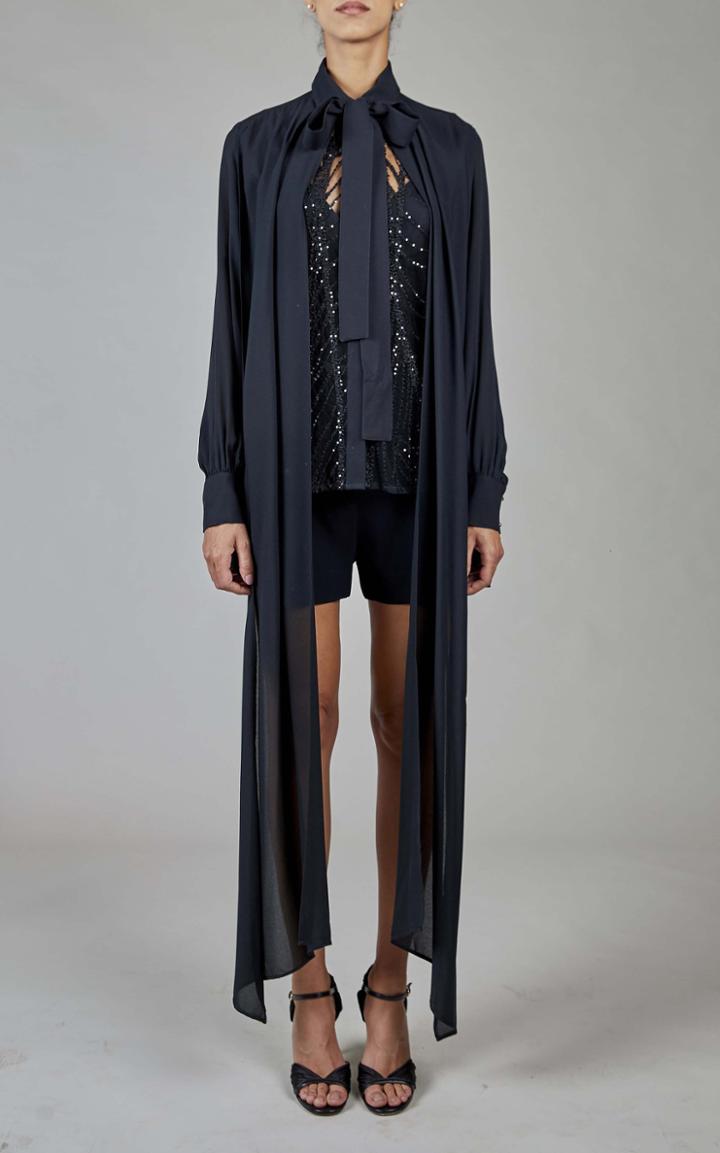 Moda Operandi Elie Saab Embroidered Tulle Shirt