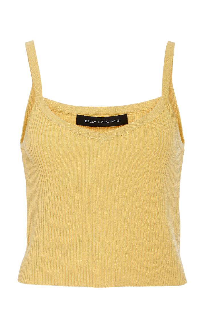 Sally Lapointe Merino-blend Ribbed Knit Tank Top