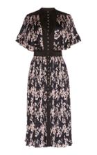 Paco Rabanne Embellished Floral-print Pliss Dress