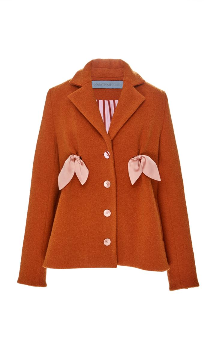 Jonathan Cohen Tie Embellished Boucle Coat