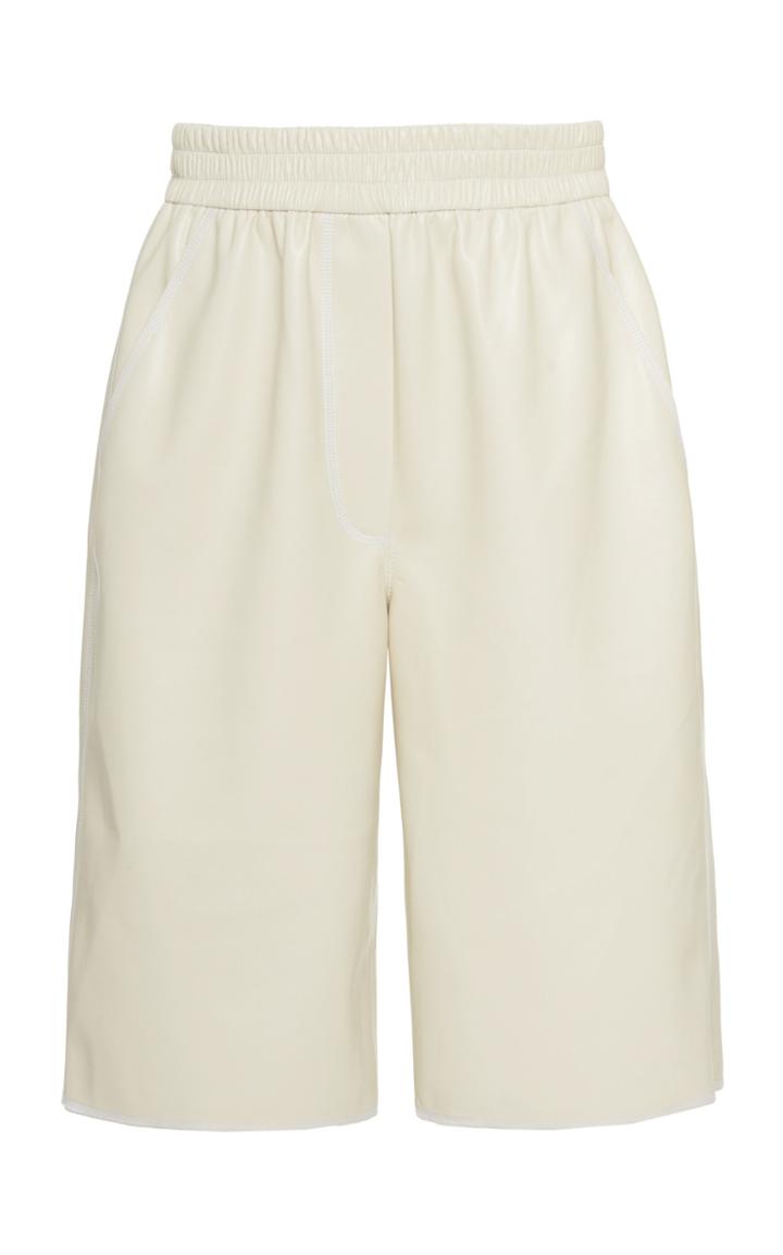 Moda Operandi Nanushka Yolie Leather Stitch Bermuda Short Size: Xs