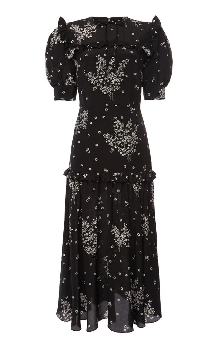 Moda Operandi Alessandra Rich Wild Daisy Printed Silk Dress