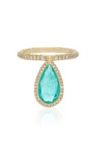 Nina Runsdorf 18k Gold And Emerald Flip Ring