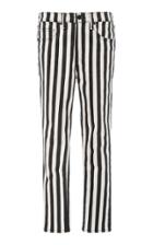 Nili Lotan Rigid High-rise Striped Slim-leg Jeans