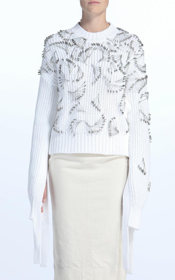 Moda Operandi N21 Embellished Cotton Sweater