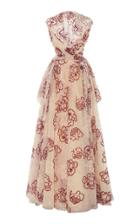 Zac Posen Floral Tulle Gown
