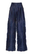 Marina Moscone Pleated Fringe Trouser