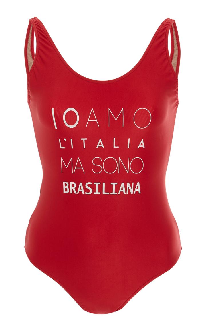 Adriana Degreas Typography One Piece Swimsuit