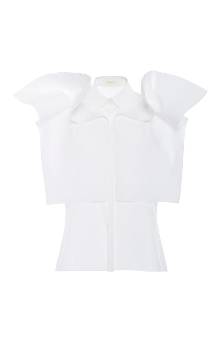 Delpozo Short Sleeve Poplin Top
