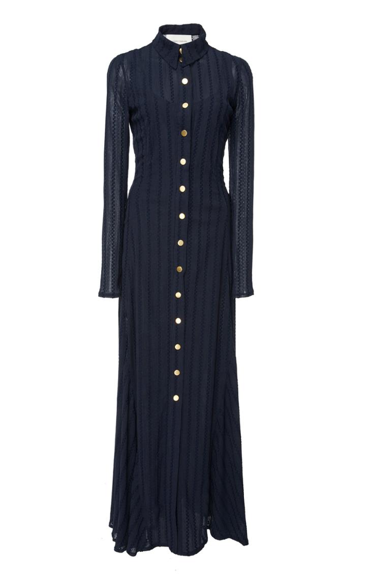 Cdric Charlier Long-sleeve Cotton-blend Maxi Dress