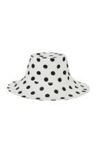 Faithfull The Brand Bettina Polka-dot Print Linen Bucket Hat